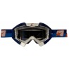 ARIETE GOGLE RIDING CROWS BASIC KOLOR BIAŁY / GRANATOWY / NIEBIESKI, SZYBKA ANTI FOG, ANTI SCRATCH, UV, ROLL-OFF READY, 