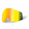 100 PROCENT WYPRZEDAŻ SZYBA / SZYBKA DO GOGLI JUNIOR ACCURI 1 / STRATA 1 YOUTH GOLD MIRROR KOLOR ZŁOTE LUSTRO Z ANTI FOG
