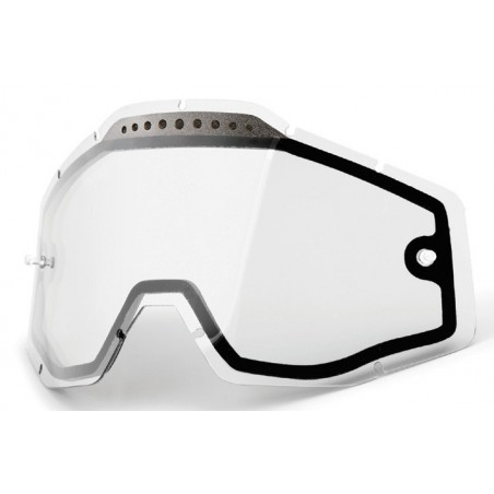 100 PROCENT WYPRZEDAŻ SZYBA / SZYBKA ENDURO PODWÓJNA WENTYLOWANA DO GOGLI RACECRAFT 1 / ACCURI 1 / STRATA 1 CLEAR KOLOR 