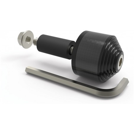 OXFORD CIĘŻARKI KIEROWNICY CARB END 2 KOLOR CZARNY (CARBON) KOMPLET