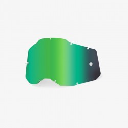 100 PROCENT RC2 / AC2 / ST2 REPLACEMENT LENS - MIRROR GREEN, SZYBA / SZYBKA DO GOGLI POJEDYNCZA RACECRAFT 2 / ACCURI 2 /