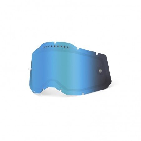 100 PROCENT RC2 / AC2 / ST2 REPLACEMENT LENS - VENTED DUAL PANE MIRROR BLUE, SZYBA / SZYBKA / SZYBKA DO GOGLI RACECRAFT 