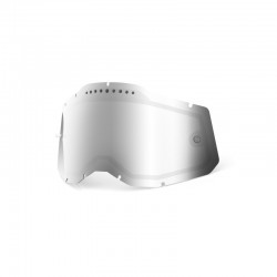 100 PROCENT RC2 / AC2 / ST2 REPLACEMENT LENS - VENTED DUAL PANE MIRROR SILVER, SZYBA / SZYBKA / SZYBKA DO GOGLI RACECRAF