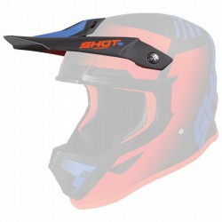 SHOT RACING WYPRZEDAŻ DASZEK DO KASKU FURIOUS TRUST BLUE NEON ORANGE MATT KOLOR CZARNY / NIEBIESKI / POMARAŃCZOWY FLUO M