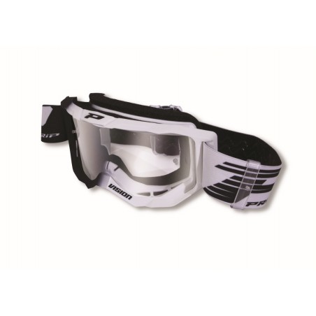 PROGRIP GOGLE PG3300-126 TR VISION KOLOR CZARNY BIAŁY (SZYBA PG3310 PRZEZROCZYSTA ANTISCRATCH, NO FOG, ANTI UV) (PZ3300T