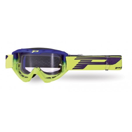 PROGRIP GOGLE PG3450-264 LS RIOT KOLOR NIEBIESKI ZÓŁTY FLUO (SZYBA PG3210, NO FOG, NO SCRACHT) (3450-264 TR) - PROMOCJA 