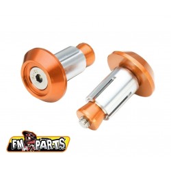 FM-PARTS KOŃCÓWKI KIEROWNICY / KORKI ALUMINIUM KOLOR POMARAŃCZOWY