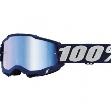100 PROCENT GOGLE ACCURI 2 DEEPMARINE - MIRROR BLUE LENS - KOLOR GRANATOWY / BIAŁY SZYBKA NIEBIESKIE LUSTRO