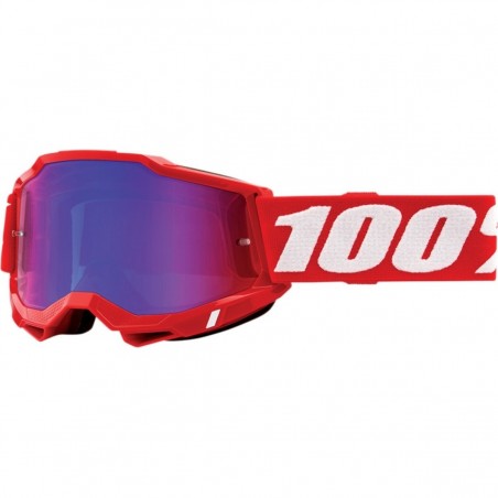 100 PROCENT GOGLE ACCURI 2 RED - MIRROR RED / BLUE - KOLOR CZERWONY / BIAŁY SZYBKA NIEBIESKIE LUSTRO