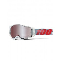 100 PROCENT GOGLE ARMEGA X-RAY - MIRROR SILVER LENS - KOLOR SZARY / PRZEŹROCZYSTY SZYBKA SREBRNE LUSTRO