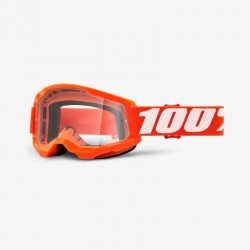 100 PROCENT GOGLE STRATA 2 ORANGE - CLEAR LENS - KOLOR POMARAŃCZOWY / BIAŁY SZYBKA PRZEŹROCZYSTA