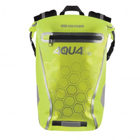 OXFORD PLECAK WODOODPORNY MODEL AQUA V-20 POJEMNOŚĆ 20L KOLOR ŻÓŁTY FLUO / BIAŁY (STARY KOD: OL997)