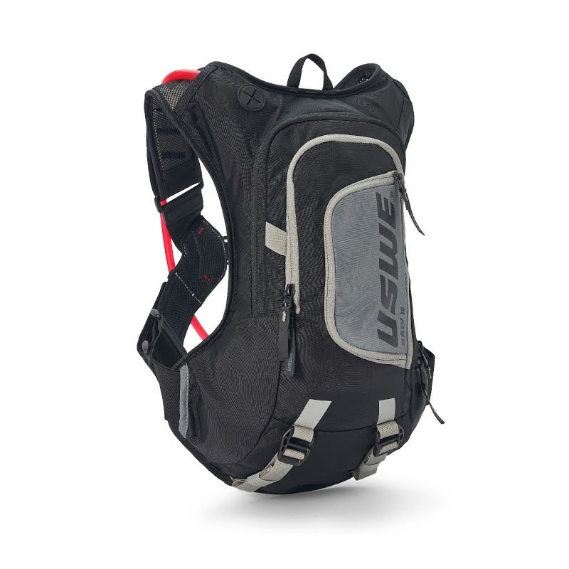 USWE CAMEL BAG RAW 12 KOLOR CZARNY / SZARY MOTO / ROWER POJEMNOŚĆ 3 LITRY PŁYN (12 LITRÓW PLECAK) - ZASTĄPIONY 521209000