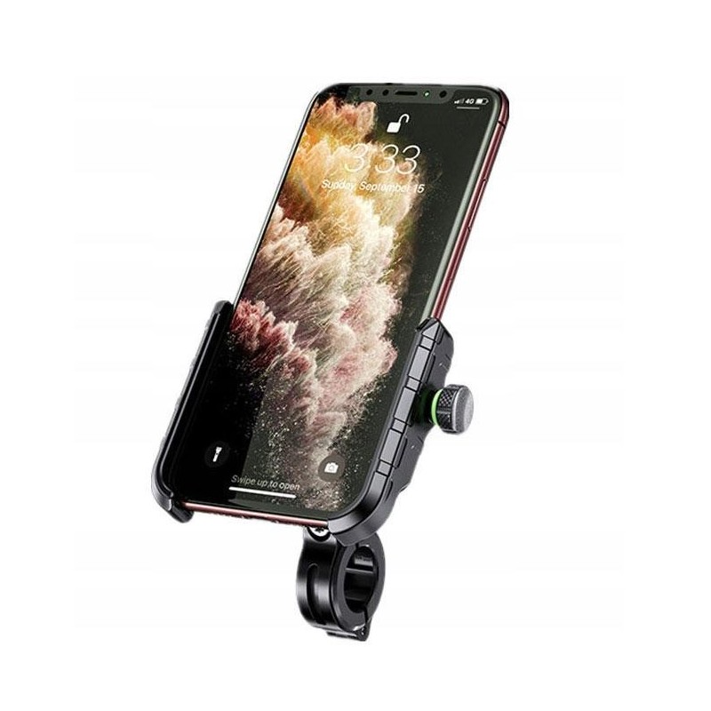 BIKETEC UCHWYT MOTOCYKLOWY NA TELEFON MONTOWANY NA KIEROWNICĘ LUB LUSTERKO TYP: R9-METAL