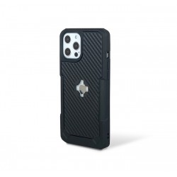 CUBE WYPRZEDAŻ X-GUARD ETUI NA TELEFON DO TELEFONU IPHONE 12 PRO MAX KOLOR CZARNY / KARBON (MOCOWANIE DO KIEROWNICY DOST