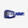 100 PROCENT GOGLE ACCURI 2 ENDURO MOTO BLUE - DUAL CLEAR LENS - KOLOR NIEBIESKI / BIAŁY SZYBKA PRZEŹROCZYSTA PODWÓJNA