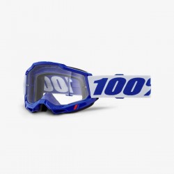100 PROCENT GOGLE ACCURI 2 OTG BLUE - CLEAR LENS - KOLOR NIEBIESKI / BIAŁY SZYBKA PRZEŹROCZYSTA