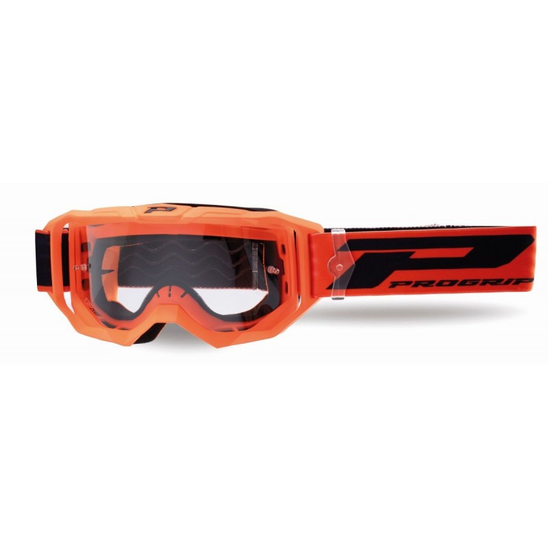 PROGRIP GOGLE PG3300-409 TR VISION KOLOR POMARAŃCZOWY FLUO (SZYBA PG3310 PRZEZROCZYSTA ANTISCRATCH, NO FOG, ANTI UV)