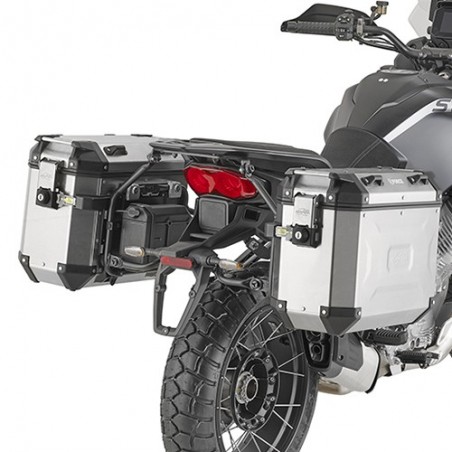 KAPPA 2025 / 04 STELAŻ KUFRÓW BOCZNYCH MONOKEY CAM SIDE MOTO GUZZI STELVIO 1000 '24-'25, POD KUFRY KFR K'FORCE ALU