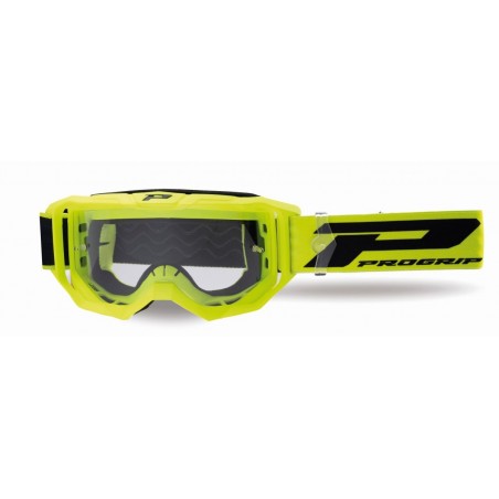 PROGRIP GOGLE PG3300-310 TR VISION KOLOR ŻÓŁTY FLUO MAT (SZYBA PG3310 PRZEZROCZYSTA ANTISCRATCH, NO FOG, ANTI UV)