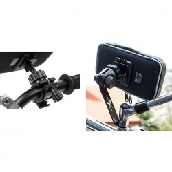 BIKETEC WYPRZEDAŻ KOMPLET ETUI WODOODPORNYCH Z UCHWYTEM NA KIEROWNICĘ EXTREME® OBROTOWE 360 + POD LUSTERKO NA TELEFON / 