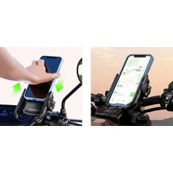 BIKETEC UCHWYT MOTOCYKLOWY NA TELEFON QUICK LOCK MONTOWANY NA KIEROWNICĘ TYP: R9-CLIP