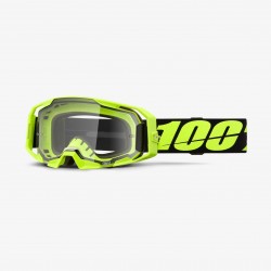 100 PROCENT GOGLE ARMATIC NEON YELLOW - CLEAR LENS - KOLOR ŻÓŁTY FLUO / CZARNY SZYBA PRZEŹROCZYSTA