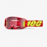 100 PROCENT GOGLE ARMATIC RED - CLEAR LENS - KOLOR CZERWONY / ŻÓŁTY FLUO SZYBA PRZEŹROCZYSTA