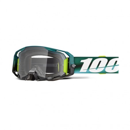 100 PROCENT GOGLE ARMATIC POLARITY - CLEAR LENS - KOLOR ZIELONY / BIAŁY SZYBA PRZEŹROCZYSTA