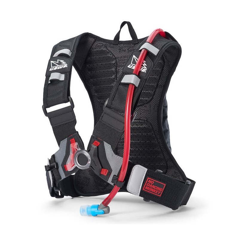 USWE CAMEL BAG MOTO HYDRO 3 KOLOR CZARNY / SZARY MOTO / ROWER POJEMNOŚĆ 2 LITRY PŁYN (3L PLECAK + 2L PŁYN)- ZASTĘPUJE US