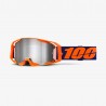 100 PROCENT GOGLE ARMATIC NEON ORANGE - MIRROR SILVER FLASH LENS - KOLOR POMARAŃCZOWY / FIOLETOWY SZYBA SREBRNE LUSTRO