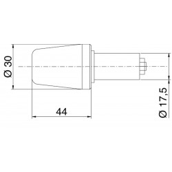 BUZZETTI KOŃCÓWKI / CIĘŻARKI KIEROWNICY ŚREDNICA 17,5MM KOLOR CZARNY