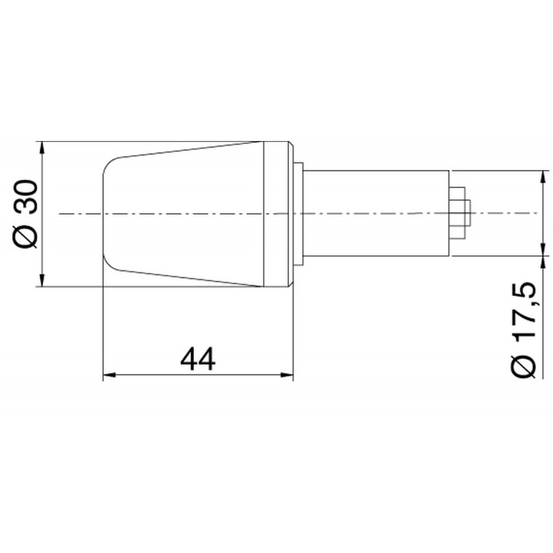 BUZZETTI KOŃCÓWKI / CIĘŻARKI KIEROWNICY ŚREDNICA 17,5MM KOLOR CZARNY