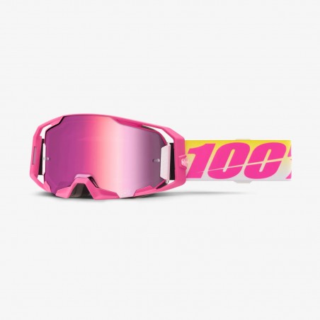 100 PROCENT GOGLE ARMATIC SELLARS - MIRROR PINK LENS - KOLOR RÓŻOWY / ŻÓŁTY / BIAŁY SZYBA RÓŻOWE LUSTRO