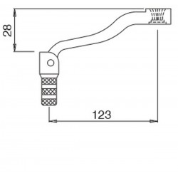 BUZZETTI DŹWIGNIA ZMIANY BIEGÓW ALUMINIOWA KTM LC4 625 / 640 ''98- SXC 625 '98- SMC 600 / 625 / 990 '98-