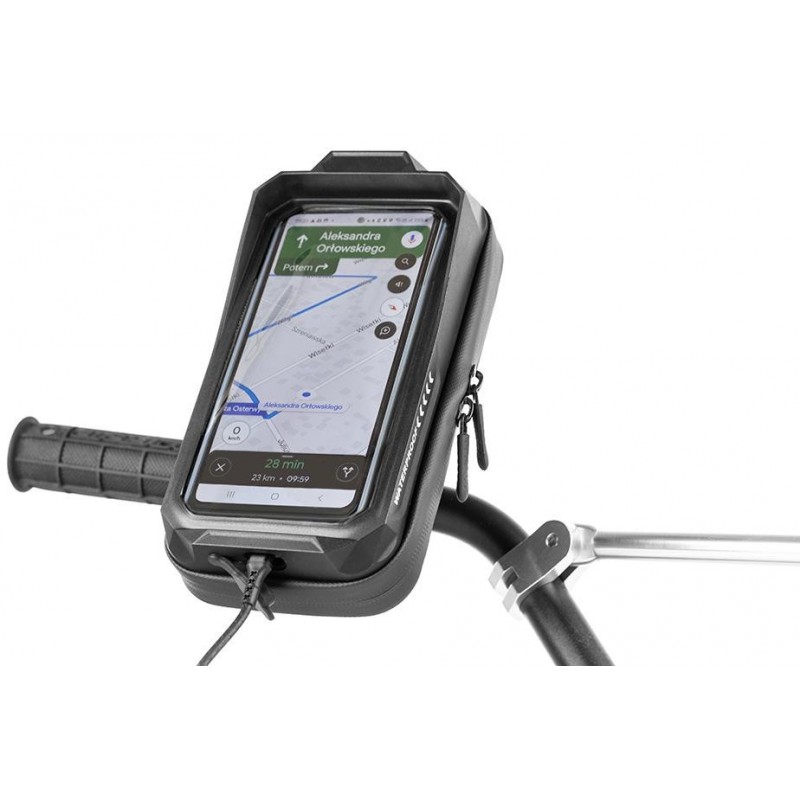 BIKETEC ETUI WODOODPORNE Z UCHWYTEM NA KIEROWNICĘ I LUSTERKO EXTREME® NA TELEFON / SMARTFON / NAWIGACJĘ TYP:185-STRONG