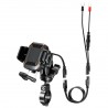 BIKETEC UCHWYT MOTOCYKLOWY ANTYWIBRACYJNY NA TELEFON QUICK LOCK Z ŁADOWARKĄ INDUKCYJNĄ I USB-C R24-PD DAMPER