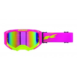 KENNY RACING GOGLE PERFORMANCE EVO 2 NEON PINK- LUSTRO KOLOR RÓŻOWY / ŻÓŁTY FLUO