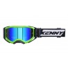 KENNY RACING GOGLE PERFORMANCE EVO 2 NEON GREEN MIRROR LENS-LUSTRO KOLOR ZIEOLNY FLUO / BIAŁY / CZARNY