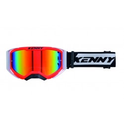 KENNY RACING GOGLE PERFORMANCE EVO 2 NEON RED MIRROR LENS- LUSTRO KOLOR CZERWONY / CZARNY / BIAŁY