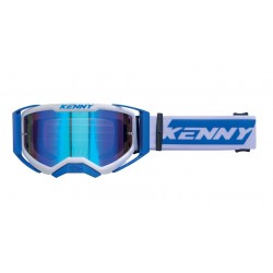 KENNY RACING GOGLE PERFORMANCE EVO 2 BLUE- MIRROR LENS - LUSTRO KOLOR NIEBIESKI / BIAŁY