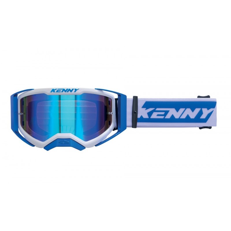 KENNY RACING GOGLE PERFORMANCE EVO 2 BLUE- MIRROR LENS - LUSTRO KOLOR NIEBIESKI / BIAŁY
