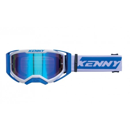 KENNY RACING GOGLE PERFORMANCE EVO 2 BLUE- MIRROR LENS - LUSTRO KOLOR NIEBIESKI / BIAŁY