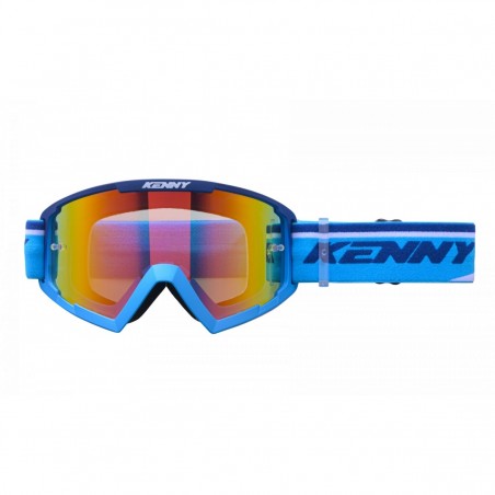 KENNY RACING GOGLE MODEL TRACK+ NAVY BLUE - REDLENS - KOLOR NIEBIESKI / BIAŁY SZYBKA CZERWONE LUSTRO