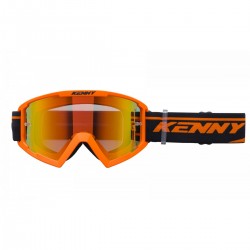 KENNY RACING GOGLE MODEL TRACK+ ORANGE - RED LENS - KOLOR POMARAŃCZOWY / CZARNY SZYBKA CZERWONE LUSTRO