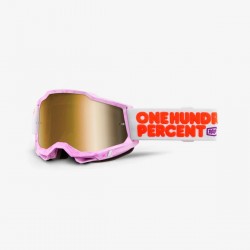 100 PROCENT GOGLE ACCURI 2 HUNDREDS - MIRROR TRUE GOLD LENS - KOLOR RÓŻOWY / CZERWONY SZYBKA ZŁOTE LUSTRO