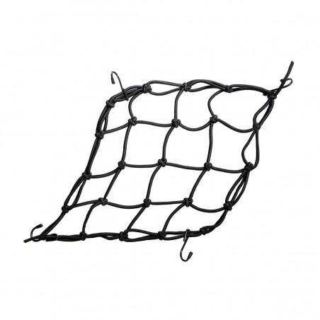 BIKETEC SIATKA BAGAŻOWA (PAJĄK) 4MM X 40 CM X 30 CM, 4 HAKI, KOLOR CZARNY