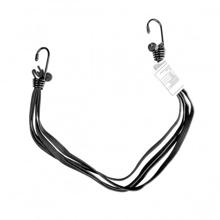 BIKETEC TAŚMA ZABEZPIECZAJĄCA BAGAŻ 4-WIĄZKOWA (EKSPANDER BAGAŻOWY) 60CM, KOLOR CZARNY