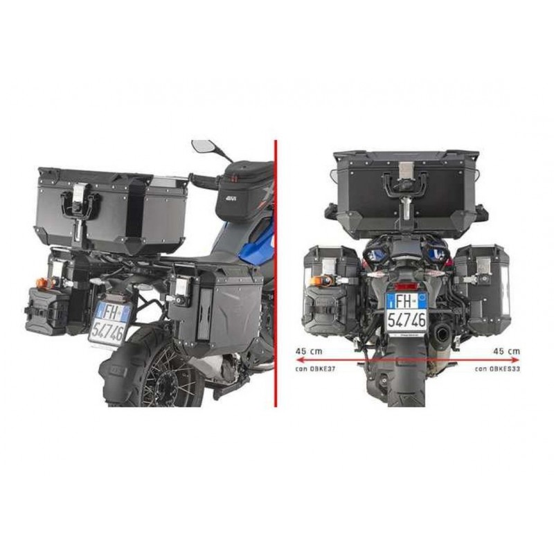 KAPPA 2025 / 05 STELAŻ KUFRÓW BOCZNYCH MONOKEY CAM SIDE BMW R 1300 GS '24-'25 - POD KUFRY KVG K'VOYAGER ALU - PRAWY KVGS