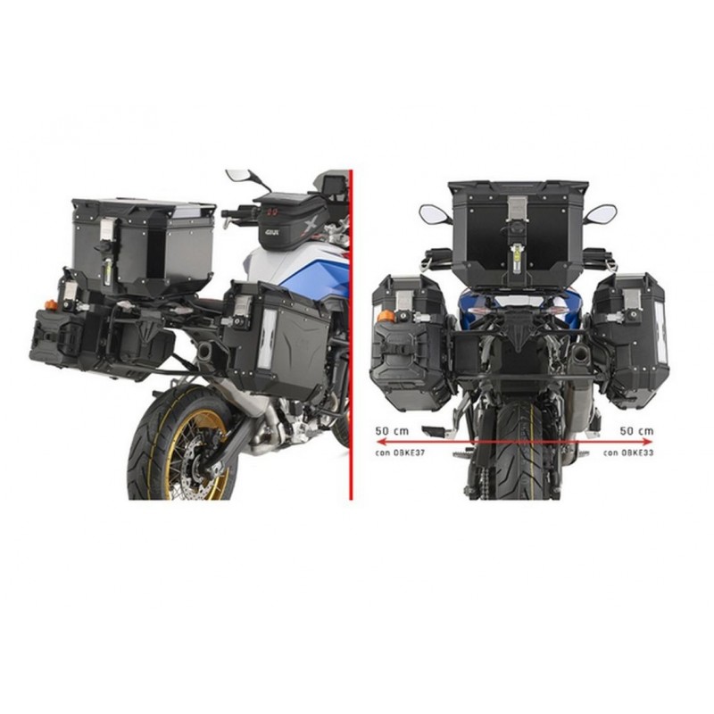 KAPPA 2025 / 05 STELAŻ KUFRÓW BOCZNYCH MONOKEY CAM SIDE BMW F 900 GS '24-, - POD KUFRY KVG K'VOYAGER ALU - PRAWY KVGS33 